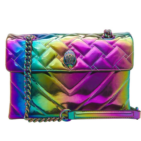 Kurt Geiger Handbags - Kurt Geiger Kensington Rainbow Quilted Leather Eagle Chain Shoulder Bag Designer